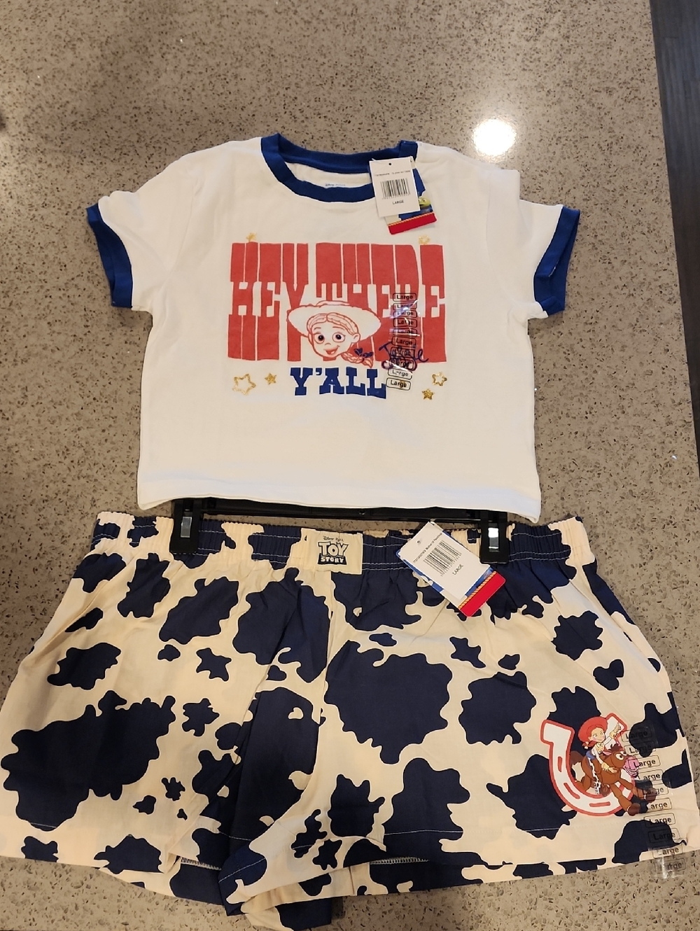 Toy Story Jessie 'Hey Y'all' Two-Piece Set - White & Navy Five Below Viral Set